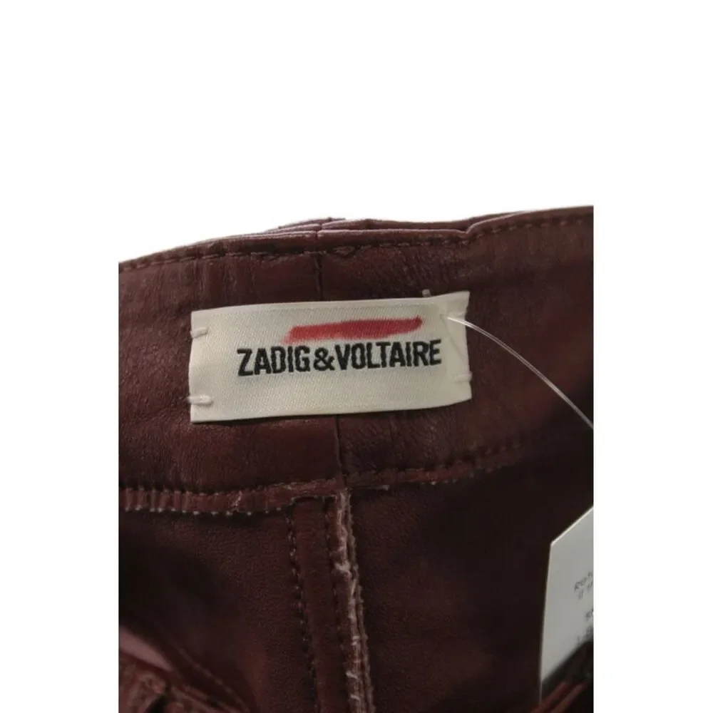 Zadig & Voltaire Womens Ankle Jeggings Brown Button Size 0
